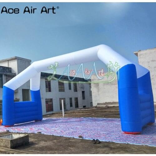 8 m W free standing Elegant Design blue white game arch inflatable start finish line archway,advertising entrance gate for auto