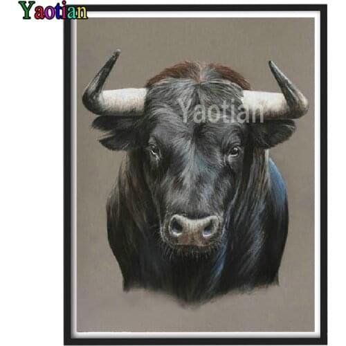 New 5D DIY Diamond Painting Animal bull Diamond Embroidery Cross Stitch Full Square Round Drill Home Decor Manual Art Gift