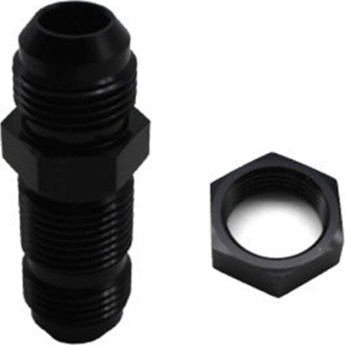 AN10 Male to Male Straight Bulkhead Adaptors Aluminium Alloy With Nut Fitting Adapter Seal Locking 2 sets