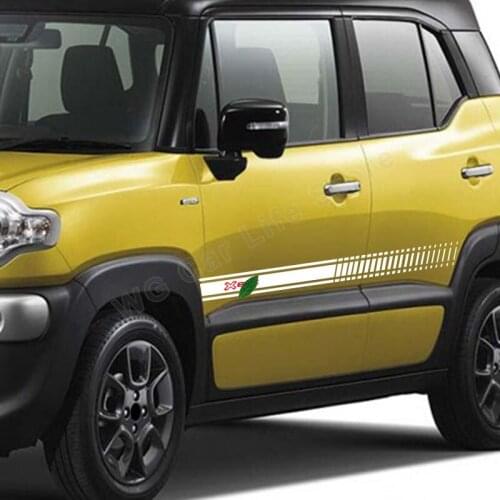 2 Pcs Car Side Stickers for Suzuki Xbee Car Decoration Vinyl Decals Sports Long Styling Skirt Sticker Auto Accessories