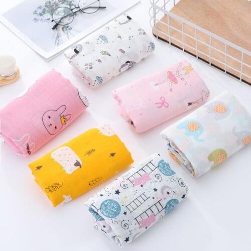120X110cm Baby Blankets Newborn Double Layers Swaddle Wrap Bedding Blankets Cotton Infant Muslin Diaper Cloth Blanket Towel
