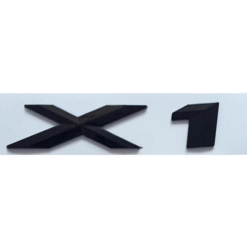 Gloss Black ABS Number Letters Words Car Trunk Badge Emblem Letter Decal Sticker for BMW X1