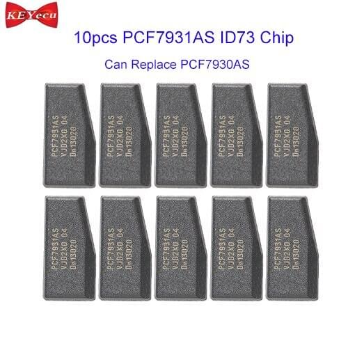 KEYECU 10pcs ID73 Chip PCF7931AS Transponder Chip Car Key Chip (Can Replace PCF7930AS)