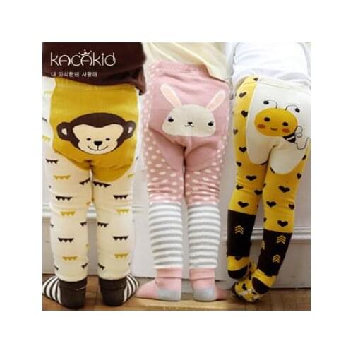 Toddler Bottoms Set Boy Girls Baby Cartoon Print Legging Warm PP Pants