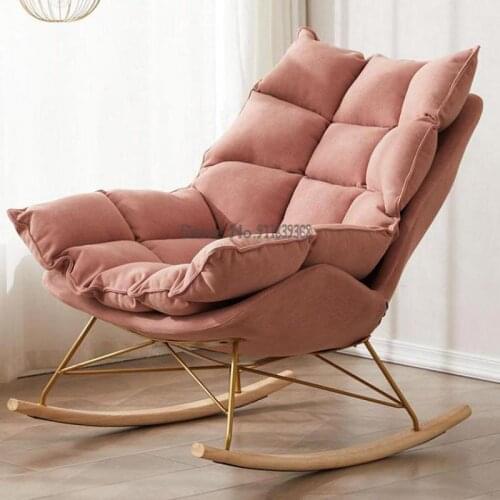 Light luxury rocking chair recliner adult balcony home leisure lazy living room sofa Nordic single adult rocking rocking chair