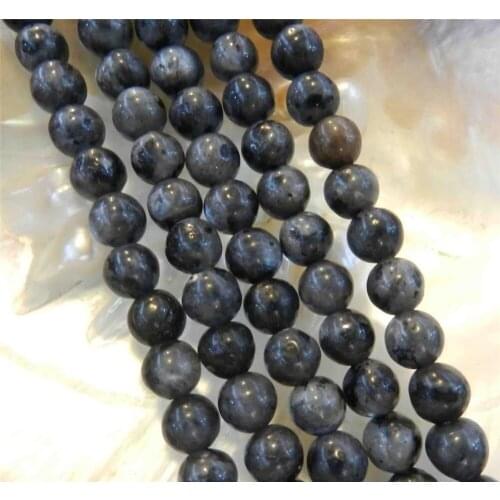 New 10mm India Black Gray Labradorite Gems Round Loose Beads Accessory Parts Fashion Jewelry Making Design Natural Stone 15inch