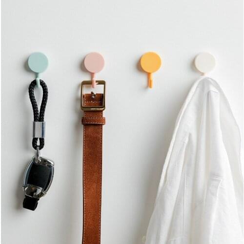 10Pcs Color Wall Hook Waterproof and Oil-proof Self-adhesive Hook Can Be Seamlessly Reused
