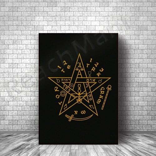 Quadruple | Black and Gold | Sacred Geometry Poster | Wall Art Printed Decorative Poster