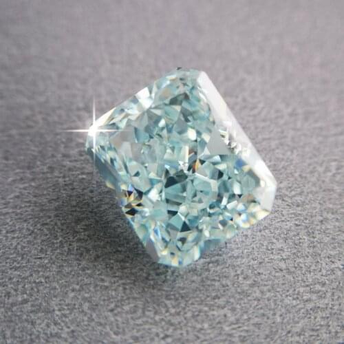 Top selling brilliant Radiant cut ice blue AAAAAAAA quality beads loose fancy vivid light blue stones for jewelry making CZ DIY
