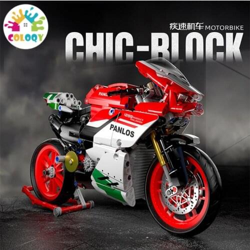 NEW Building Blocks high-Tech Motorcycle City Moto Racing Motorbike Vehicles Bricks Toys Gifts For Children