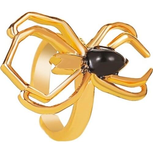 Punk Spider Earrings Gothic Spider Ear Clip Earrings For Women Single Earing Jewelry Without Hole Fake Earring Halloween N103