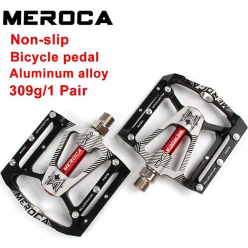 MEROCA Mtb pedal aluminum alloy non-slip 9/16 inch bicycle pedal for road and mountain BMX Mtb ultralight bicycle pedal