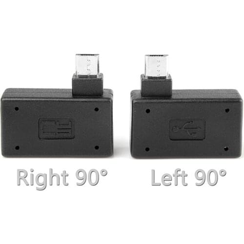 90 Degree Micro USB OTG Adapter for Fire Stick TV Snes mini Classic Nes Mini with Power Supply Left Right Angled