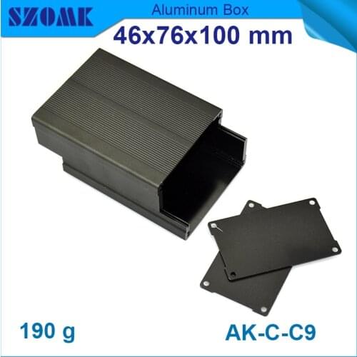 Rugged controllers brushed aluminum box 10 pcs/lot whosale best sell aluminum box fit pcb 42.9x70.7mm design and diy device