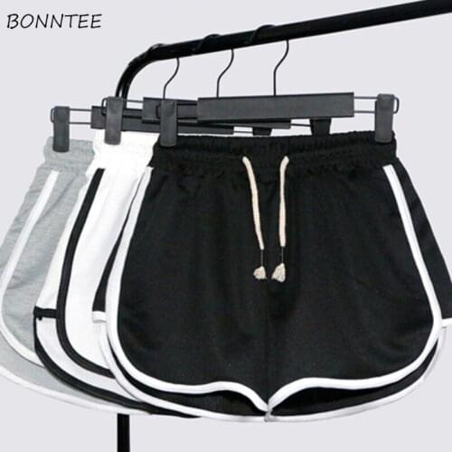 Shorts Women Oversize Simple Casual Patchwork Body Fitness Workout Solid Soft Summer Lady Drawstring Stretchy Skinny Slim Beach
