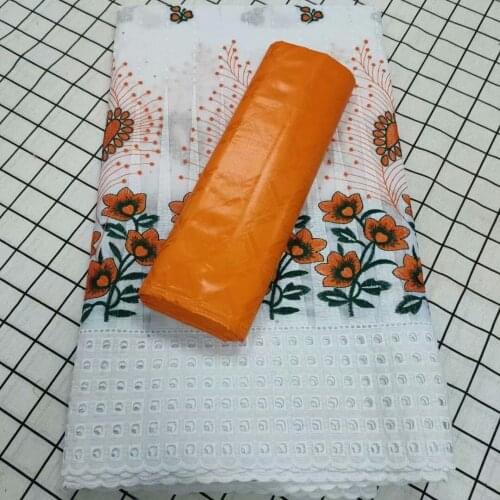 Swiss lace fabric 2.5yards +2.5yards bazin riche fabric african french cotton embroidery lace dubai style for party