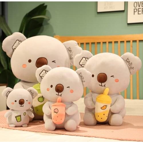 23-60cm Cute Koala Milk Tea Mango Peach Cantaloupe Plush Toys Stuffed Soft Animals Pillow Dolls For Kids Girls Birthday Gifts