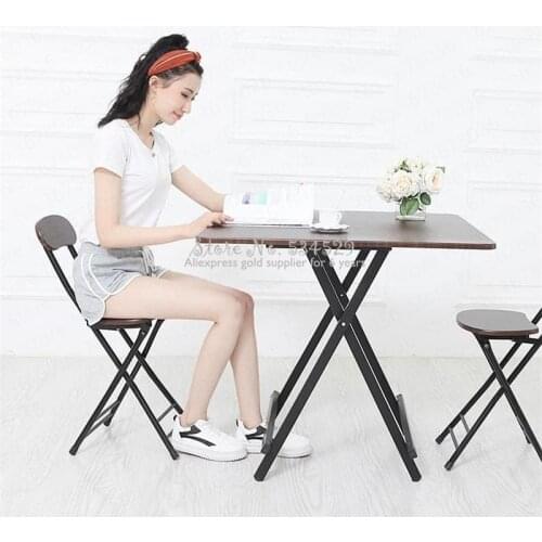 5%Folding Table Home Dining Table Eating Simple Four Small Square Portable Outdoor Table