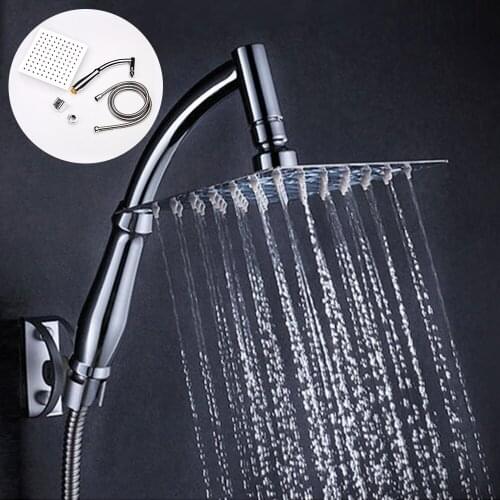12/10/8/6/4 inch Shower Head Stainless Steel Ultra-thin Rainfall Shower Heads Chrome Finish Round & Square Bathroom Shower Head