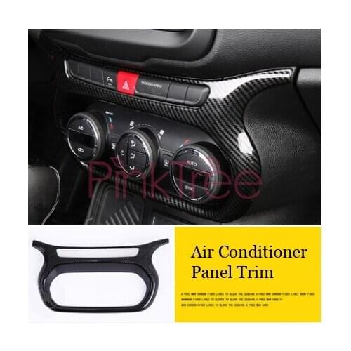 Interior Air Conditioner Button Panel Cover Trim For Jeep Renegade 2016 2017 2018 Carbon Fiber Color SUV Styling Accessories