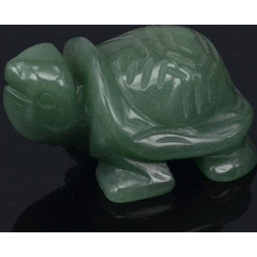 2inch Natural Green Aventurine Turtle Tortoise Gems Carving Crafts Stone Figurine Chakra Healing Reiki Stone