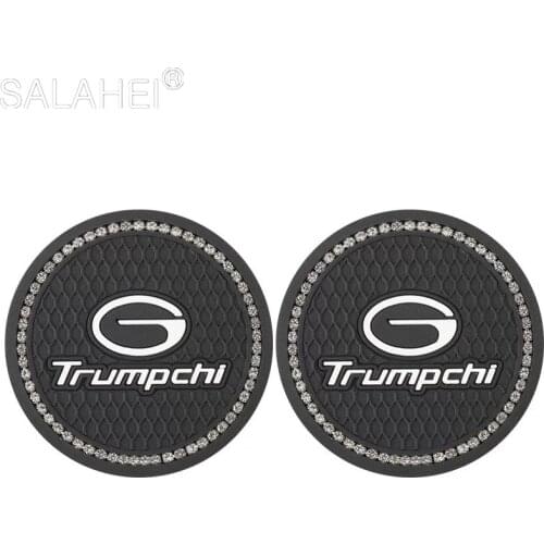 2pcs Car Diamond Water Cup Coasters Mat For Trumpchi GS8 GM6 M6 GS7 GS4 GAC 2019 2020 2021Anti-slip Pad Interior Accessories