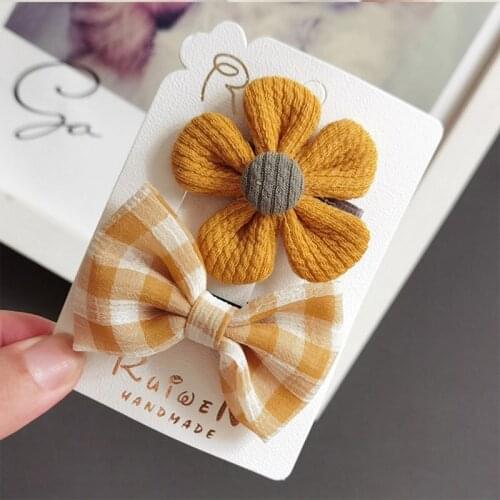 2pcs Korean Bowknot Hairpin Childrens Baby Infant Headdress Female Clip Girls Princess Hair Accessories pince cheveux