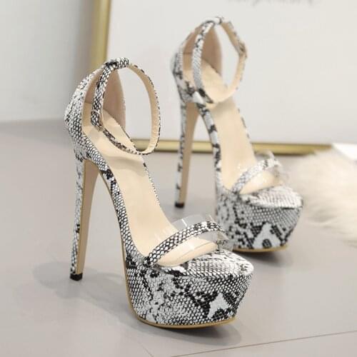 2019 Serpentine Platform High Heels Sandals Summer Sexy Ankle Strap Open Toe Gladiator Party Dress Women Shoes Size 4- 9