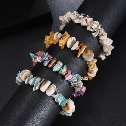 2021 Fashion Jewelry Bohemian Style Colorful Natural Stone Beaded Bracelet Ladies Charm Adjustable Cuffs Couple Bracelet Gift