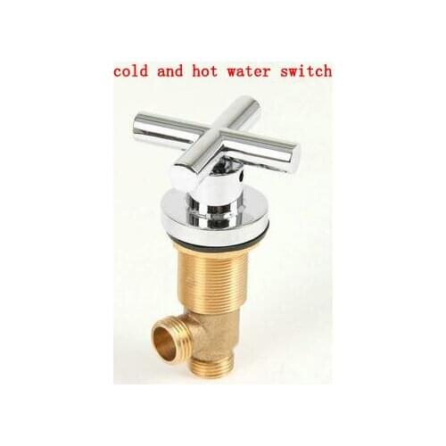 4 Types 1 inlet 1 outlet brass massage bathtub valve faucet accessories for cold and hot water switch thread connection
