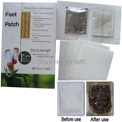 50pcs/box DETOX FOOT PAD PATCH DETOXIFY PADS ADHESIVE SHEET