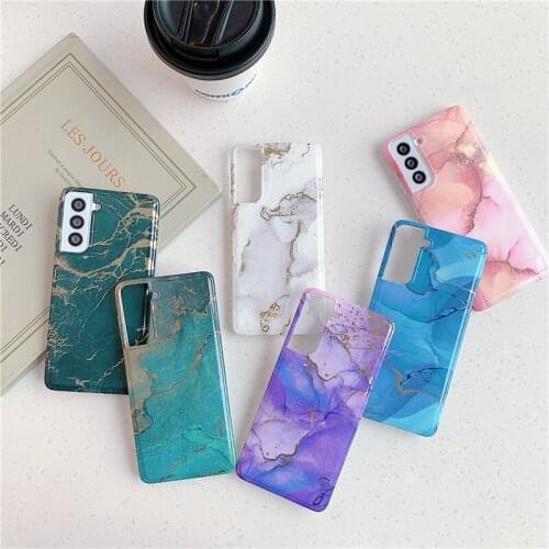 Marble gold feather leaves floral retro pattern S20 plus phone case for Samsung A50 case A40 A51 A71 A70 case galaxy S20 ultra