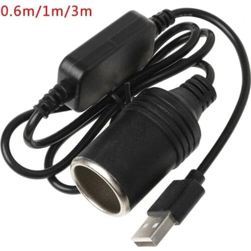 Hot sale Converter Adapter Wired Socket Female Power Cord Controller USB Port to 12V Car Cigarette Lighter