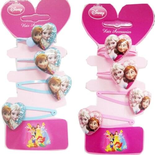 Frozen 2 Elsa BB Hairpin Rubber Band Hair Accessories Cartoon Princess Girls Headdress Children Cosplay Party Hair Clips Gifts