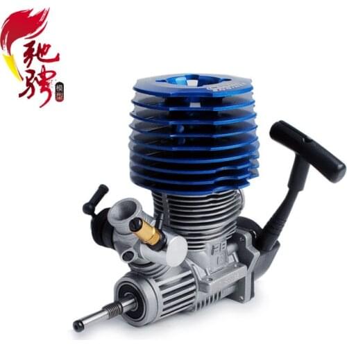 HSP RC Car 1:8 Buggy Monster Truggy Nitro Engine Taiwan Imports Blue SH 28 Engine M28-P3 4.57CC Pull Starter