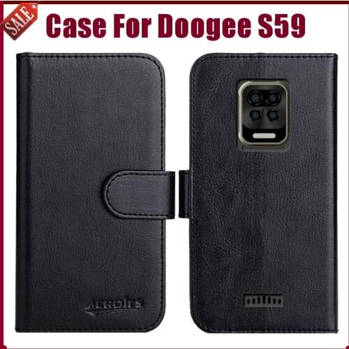 Hot! Doogee S59 Case 5.71" Fashion 6 Colors Flip Soft Leather Wallet Cover For Doogee S59 Case Phone Holder