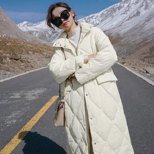 2021 New Winter Down Cotton Parka Women Long Warm Jackets Winter Cotton Coats Korean Single-breasted Overcoat Woman Parka Jacket