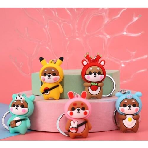 New Cartoon Dolls Hang Bag Keychains Pendant Gift Girlfriends Key Chain Little Bear Cute Iron Alloy Fashion Trendy