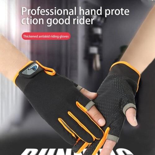 A Pair Fingerless Finger Half Gloves Sport Fishing Motorcycle MTB BMX Cycling Bike Bicycle Gloves Cycling Equipment Men Women