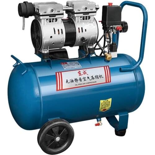Q1E-FF02-1824 Air Compressor Inflator Pump Paint Carpentry Household Small Mute Oil-Free Air Compressor 220V 750W 24L