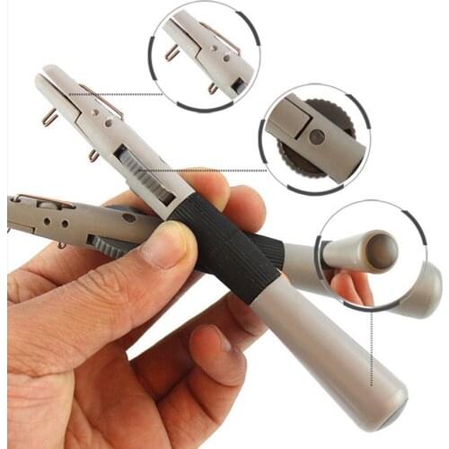 Manual Fishing Tackle Hook Tier ABS Fishhook Knotter Line Fasten Binding Tool Hook Sharpener Fly Tying Tool Fishing Tackle Gear