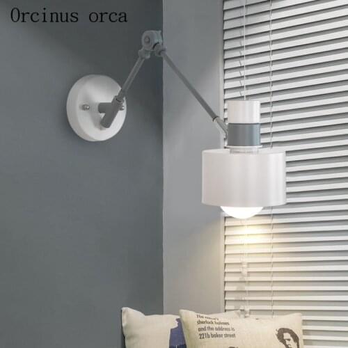Nordic modern color candy wall lamp living room hallway bedroom bedside lamp creative personality scalable wall lamp