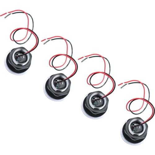 Baoblaze 4 Pieces Waterproof Marine Boat Yacht Blue LED Deck Step Stair Lights 12VDC