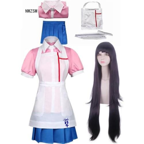 Anime Danganronpa Mikan Tsumiki Uniform Woman Dress Cosplay Costume