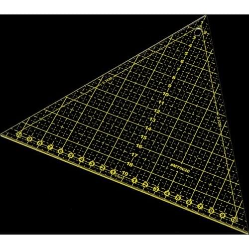 1 Pc Transparent Quilter Ruler Large Triangular Sewing Ruler Tool with Grid Lines Patchwork Ruler