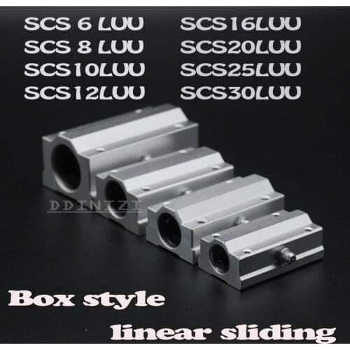 10pcs/lot Free shipping SC10UU SCS10UU SCS8UU SCS6UU SCS12UU SCS8LUU10mm Linear Ball Bearing Block CNC Router 3D printer parts