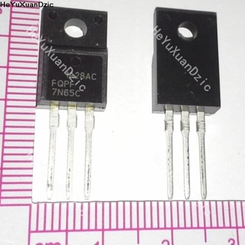 10Pcs/ lot FQPF7N65C FQPF7N65 7N65C 7N65 7A 650V N-Ch Advance Q-FET C-Series TO-220F New Original Product