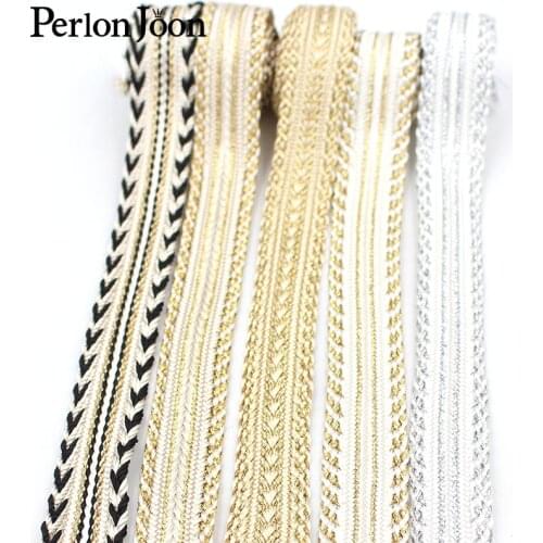 10 yard 20mm wide brand webbing skirt robe, clothing, shoes, hat and bags, home decoration lace, gold silver woven ZD0308