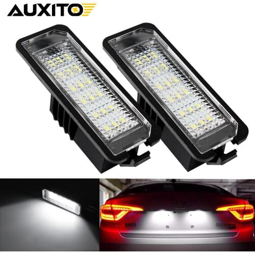 2x White Car LED Number License Plate Lights Lamp for VW Golf 4 5 6 New Beetle Passat CC Scirocco Polo Led License Plate Lights