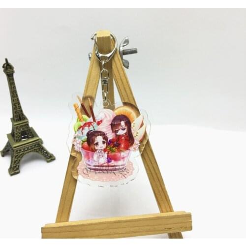 1pc acrylic pendant TianGuanCiFu modaozhushi keychains very cute and cool keyrings